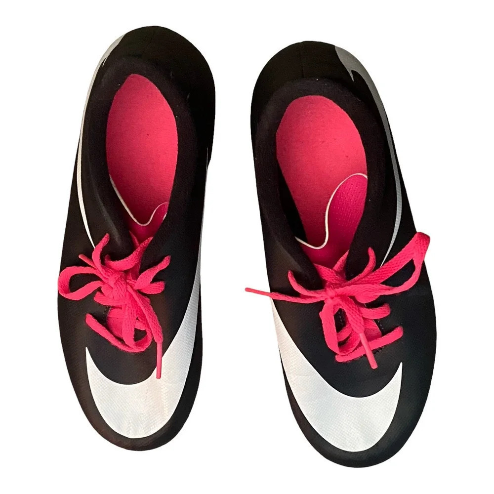 Nike Girls Pink Baseball Soccer Cleats Size US 4Youth Lace-Up Sneaker Pre-owned - Picture 9 of 9